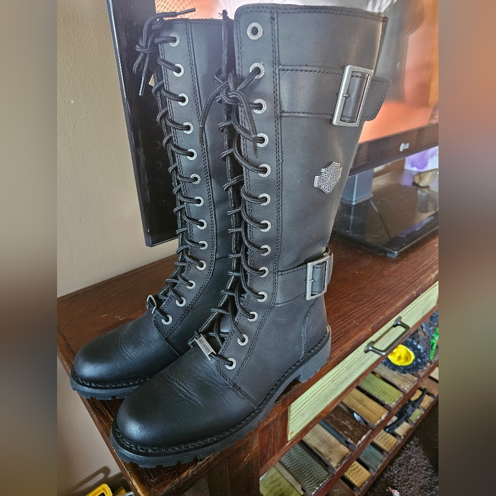 Womens Harley Davidson Riding Boots Size 9